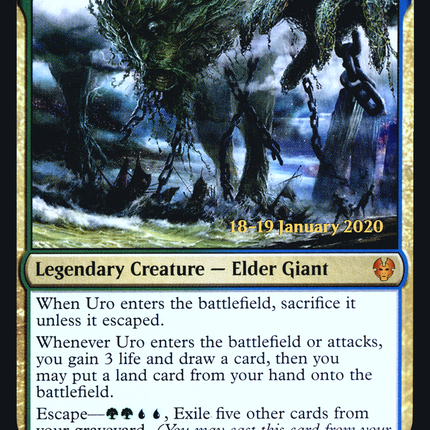 Uro, Titan of Nature's Wrath [Theros Beyond Death Promos] Prerelease Foil