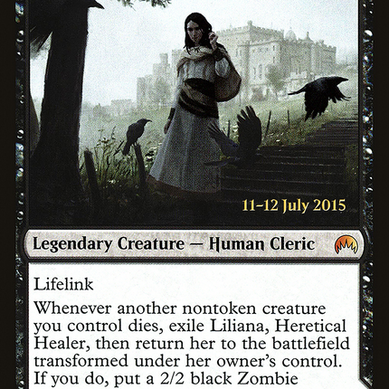 Liliana, Heretical Healer // Liliana, Defiant Necromancer [Magic Origins Promos] Prerelease Foil