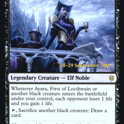 Ayara, First of Locthwain [Throne of Eldraine Promos] Prerelease Foil