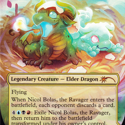 Nicol Bolas, the Ravager // Nicol Bolas, the Arisen (Borderless) [Secret Lair Drop]