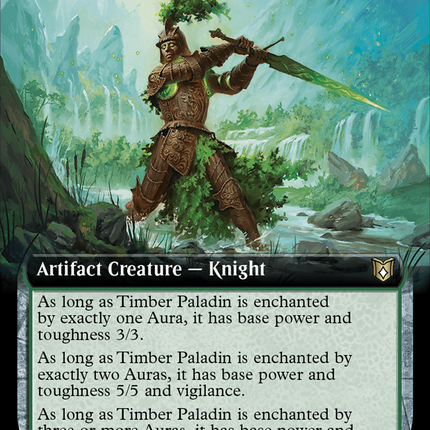 Timber Paladin (Extended Art) [Wilds of Eldraine Commander]
