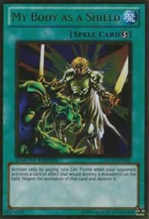 My Body as a Shield (Gold Rare) [GLD3-EN041] Gold Series 3 Limited