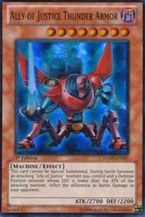 Ally of Justice Thunder Armor (Super Rare) [HA02-EN021] Hidden Arsenal 2 Unlimited