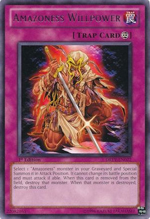 Amazoness Willpower (Rare) [DREV-EN072] Duelist Revolution 1st Edition