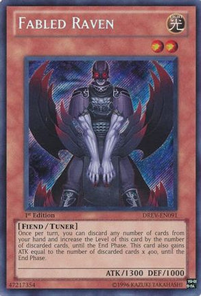 Fabled Raven (Secret Rare) [DREV-EN091] Duelist Revolution 1st Edition