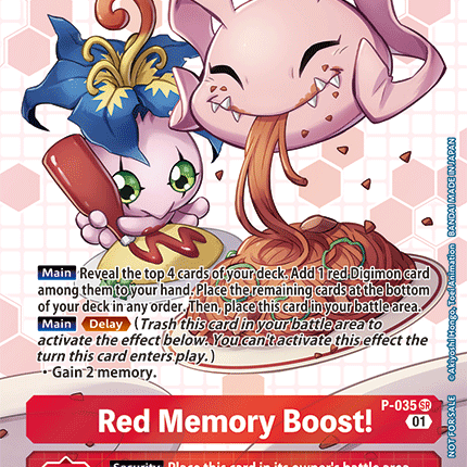 Red Memory Boost! [P-035] (Box Promotion Pack - Next Adventure) [Promotional Cards]