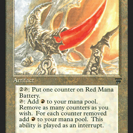 Red Mana Battery [Legends]