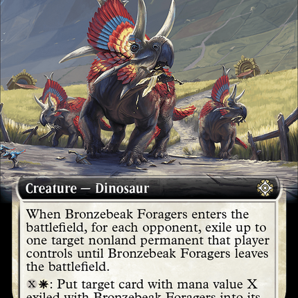 Bronzebeak Foragers (Extended Art) [The Lost Caverns of Ixalan Commander]