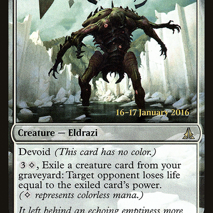 Dread Defiler (devoid) [Oath of the Gatewatch Promos] Prerelease Foil