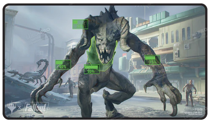 Fallout V.A.T.S. Black Stitched Standard Gaming Playmat for Magic: The Gathering