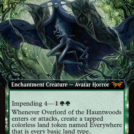 Overlord of the Hauntwoods (Extended Art, enchantment) [Duskmourn: House of Horror]