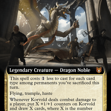 Korvold, Gleeful Glutton (Extended Art) [Wilds of Eldraine Commander]
