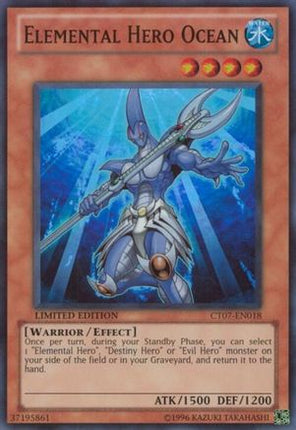 Elemental HERO Ocean (Super Rare) [CT07-EN018] 2010 Collectors Tins Limited