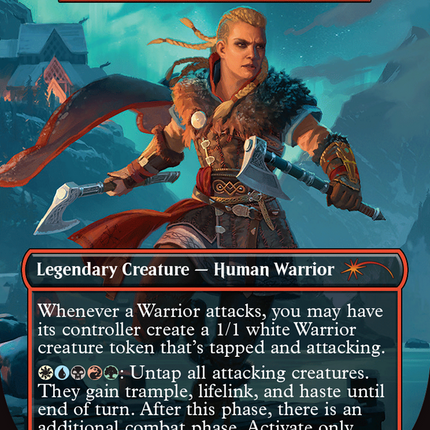 Najeela, the Blade-Blossom - Eivor, Raven Clan Champion  (Borderless) [Secret Lair Drop]