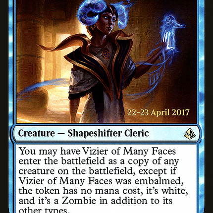 Vizier of Many Faces [Amonkhet Promos] Prerelease Foil