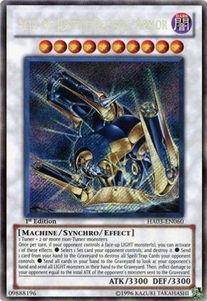 Ally of Justice Decisive Armor (Secret Rare) [HA03-EN060] Hidden Arsenal 3 1st Edition