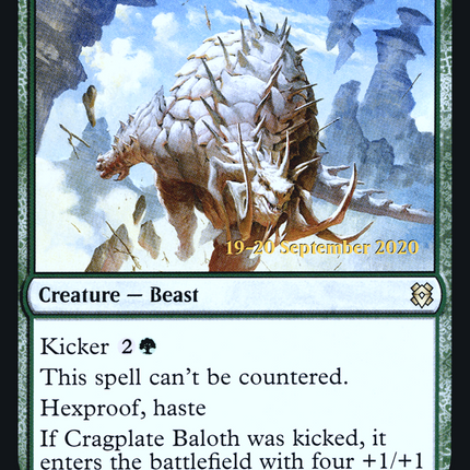 Cragplate Baloth [Zendikar Rising Promos] Prerelease Foil