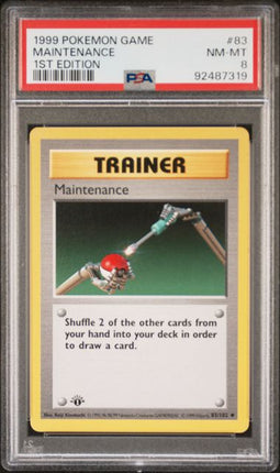 1999 Pokemon Game Maintenance #83 1st Edition PSA NM-MT 8