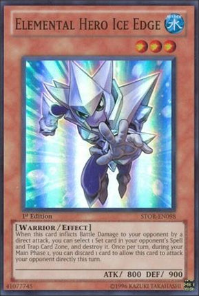 Elemental Hero Ice Edge (Super Rare) [STOR-EN098] Storm of Ragnarok 1st Edition