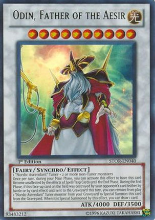 Odin, Father of the Aesir (Ultra Rare) [STOR-EN040] Storm of Ragnarok 1st Edition