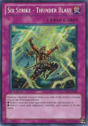 Six Strike - Thunder Blast (Secret Rare) [STOR-EN089] Storm of Ragnarok Unlimited