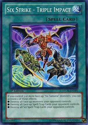 Six Strike - Triple Impact (Common / Short Print) [STOR-EN049] Storm of Ragnarok Unlimited