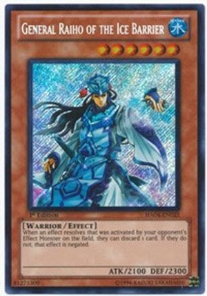 General Raiho of the Ice Barrier (Secret Rare) [HA04-EN025] Hidden Arsenal 4 1st Edition