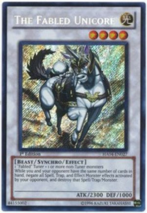 The Fabled Unicore (Secret Rare) [HA04-EN027] Hidden Arsenal 4 1st Edition