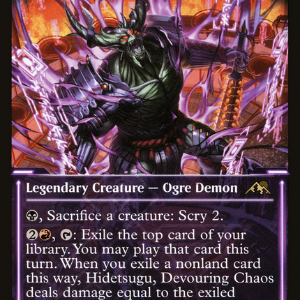 Hidetsugu, Devouring Chaos (Showcase) [Kamigawa: Neon Dynasty]
