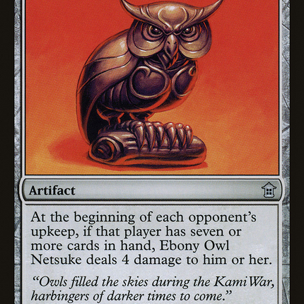 Ebony Owl Netsuke [Saviors of Kamigawa]