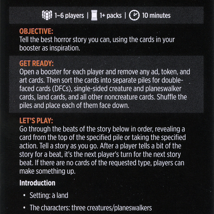 Into the Story: Horror Edition // Into the Story (cont'd) [Innistrad: Midnight Hunt Minigames]