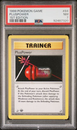1999 Pokemon Game PlusPower #84 1st Edition PSA NM 7