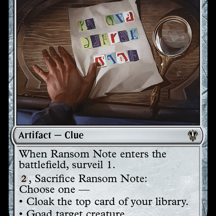 Ransom Note [Murders at Karlov Manor Commander]