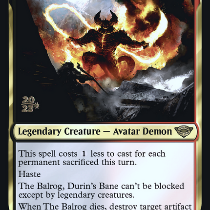 The Balrog, Durin's Bane [Tales of Middle-earth Promos] Prerelease Foil