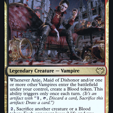 Anje, Maid of Dishonor [Innistrad: Crimson Vow Promos] Prerelease Foil