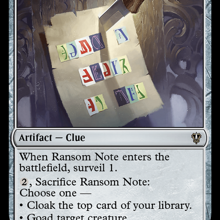 Ransom Note [Murders at Karlov Manor Commander]