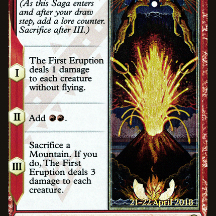 The First Eruption [Dominaria Promos] Prerelease Foil