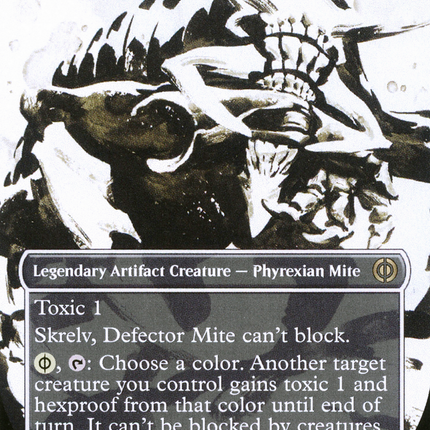 Skrelv, Defector Mite (Showcase) (Borderless) [Phyrexia: All Will Be One]