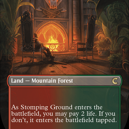 Stomping Ground (Borderless) [Ravnica: Clue Edition] Foil