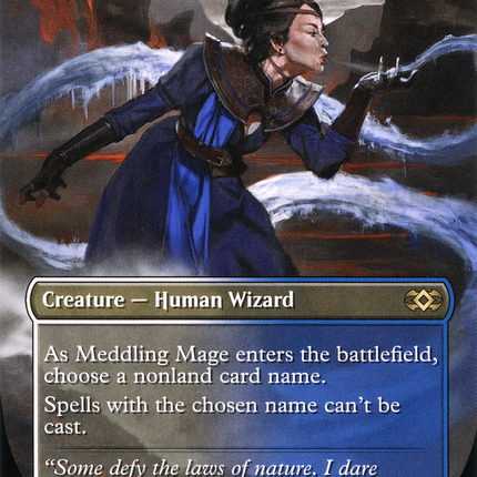 Meddling Mage (Borderless) [Double Masters]