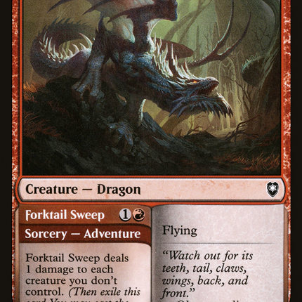 Fang Dragon // Forktail Sweep [Commander Legends: Battle for Baldur's Gate]