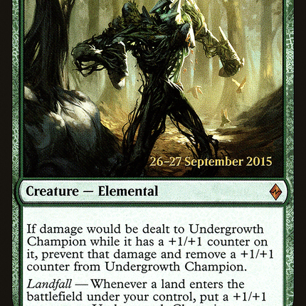Undergrowth Champion [Battle for Zendikar Promos] Prerelease Foil