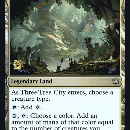 Three Tree City [Bloomburrow Promos] Prerelease Foil