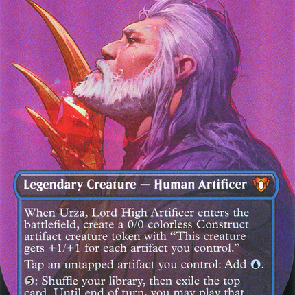 Urza, Lord High Artificer (Borderless) [Commander Masters] Textured Foil