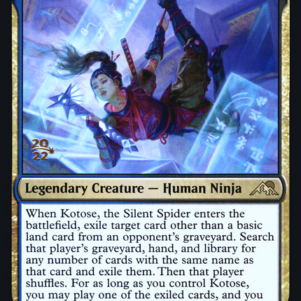 Kotose, the Silent Spider [Kamigawa: Neon Dynasty Promos] Prerelease Foil