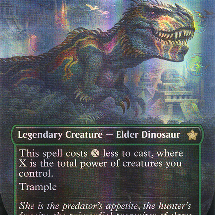 Ghalta, Primal Hunger (Borderless) [Foundations] Mana Foil