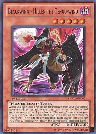Blackwing - Hillen the Tengu-wind (Super Rare) [EXVC-EN008] Extreme Victory 1st Edition