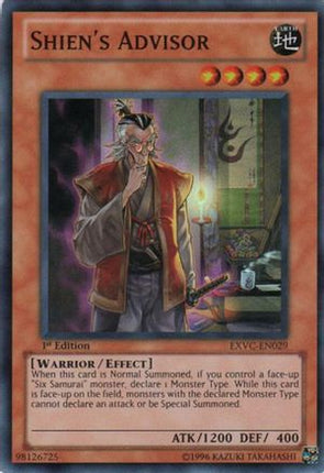 Shien's Advisor (Super Rare) [EXVC-EN029] Extreme Victory 1st Edition