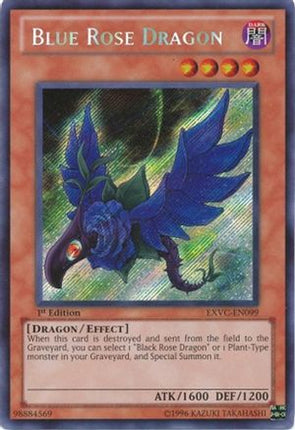 Blue Rose Dragon (Secret Rare) [EXVC-EN099] Extreme Victory 1st Edition