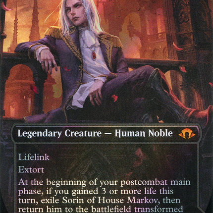 Sorin of House Markov // Sorin, Ravenous Neonate (Borderless) [Modern Horizons 3] Textured Foil